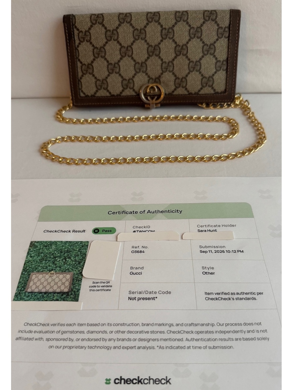 Gucci GG Canvas Long Wallet with Interlocking G Closure – Brown & Beige